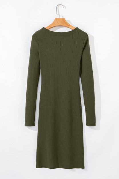 long sleeve mini dress