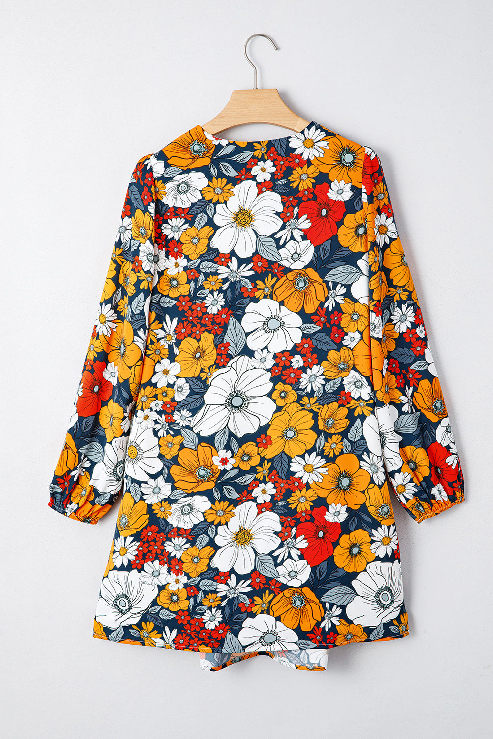orange floral dress