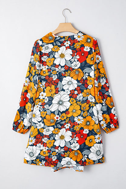 orange floral dress