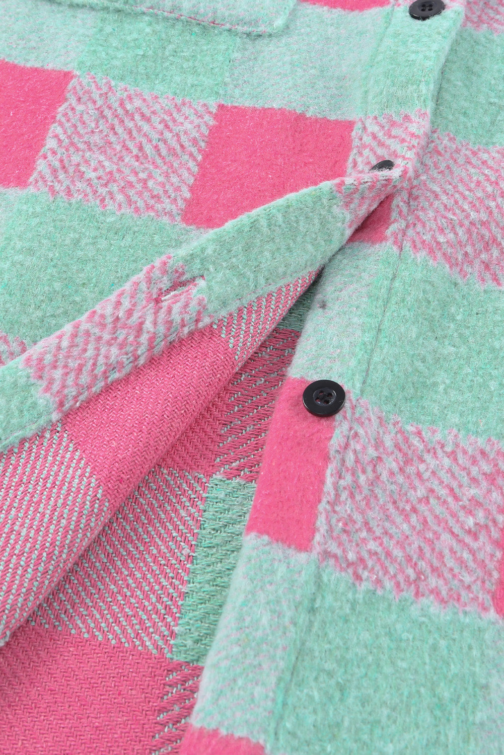 Pink Plaid Pattern¬†Oversized Shacket