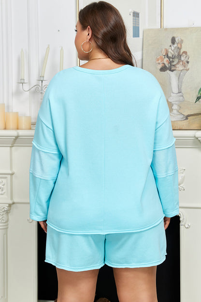 plus size short set