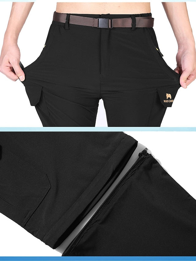 Women's Convertible Zip Off Pants Hiking Pants Trousers Summer Outdoor Breathable Quick Dry Stretchy Wear Resistance Pants / Trousers Bottoms Black Army Green Camping / Hiking Fishing S M L - LuckyFash™