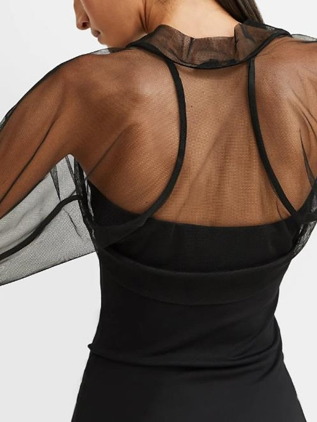 Mesh Bolero Sun Protection Long Puff Sleeve See Through Cover Up Shrug Tulle Bolero Bridal Organza Wedding Guest Fashion Women's Wrap  All-Match Spring & Summer - LuckyFash™