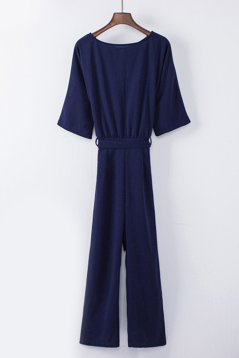 Dressy Jumpsuits for Women - Loose, Casual, Off-Shoulder, Wide Leg, Elastic Waist, Stretchy, 3/4 Sleeve