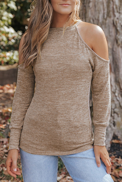 Stylish Off-The-Shoulder Top with Long Sleeves