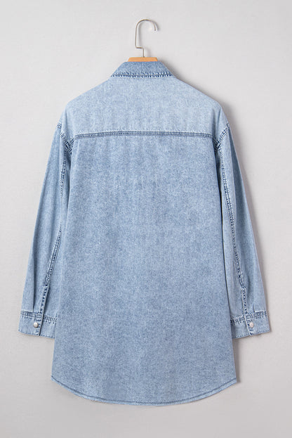 blue denim dress