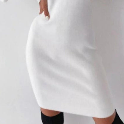 Women's Sheath Dress Mini Dress White Long Sleeve Pure Color Ruched Fall Winter Autumn V Neck Elegant Winter Dress Fall Dress 2023 S M L XL 2XL 3XL