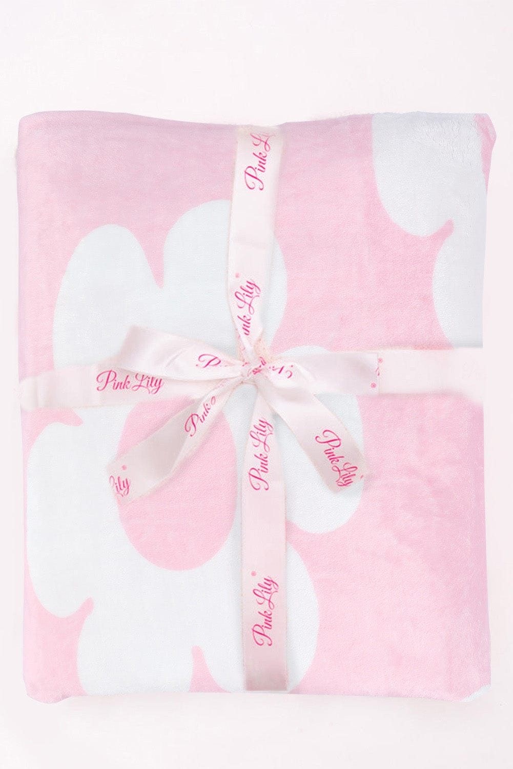 Elegant Pink Vintage Floral Throw Blanket