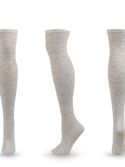 Women's Knee High Socks Outdoor Home Daily Solid Color Polyester Spandex Basic Classic Warm Casual 1 Pair - LuckyFash™