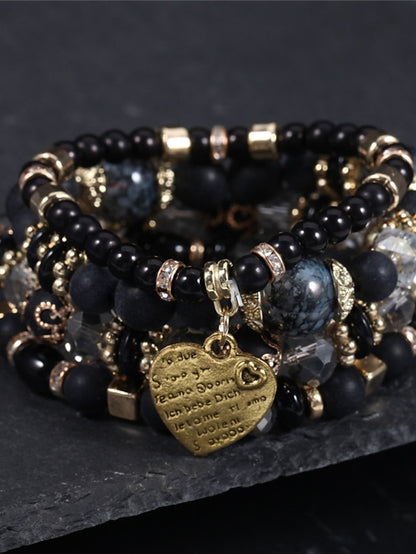 Women's Bracelets Ethnic Style Party Heart Bracelets & Bangles / Imitation Pearl / Black / Red / Fall / Winter - LuckyFash™