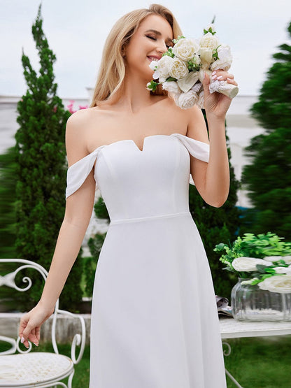 Chiffon Square Neck Wholesale Bridesmaid Dress With Sleeveless