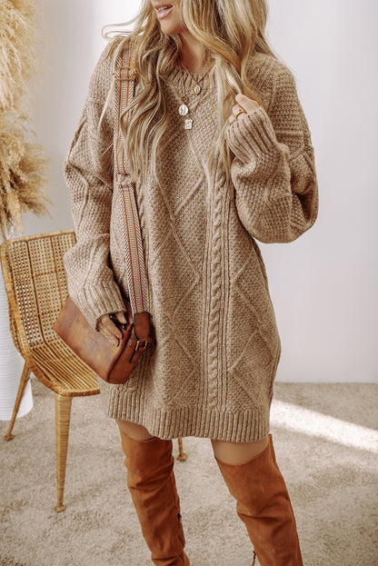 cream sweater dress