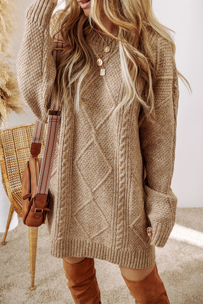 cream sweater dress