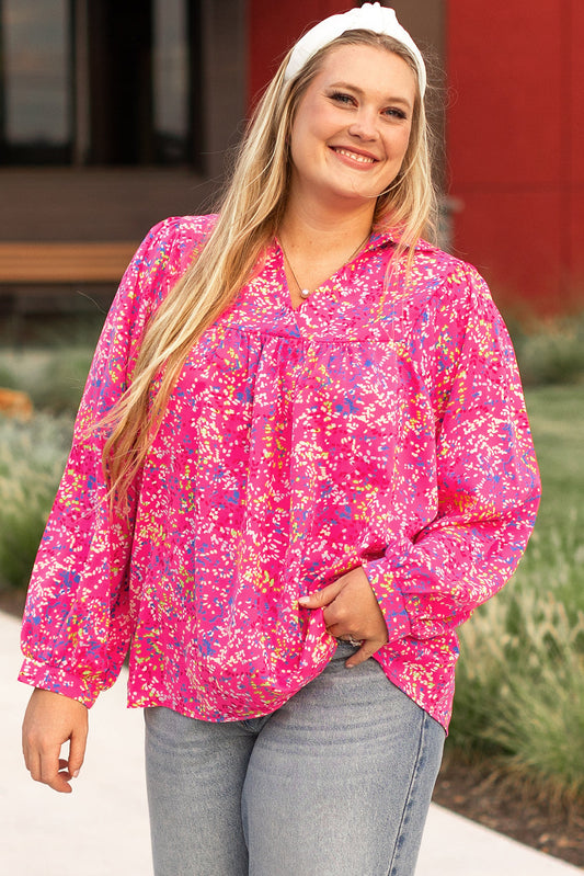 plus size floral blouse