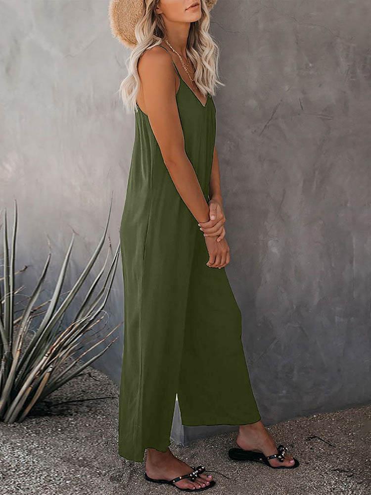 Fashionable Loose Fit Wide Leg Jumpsuit