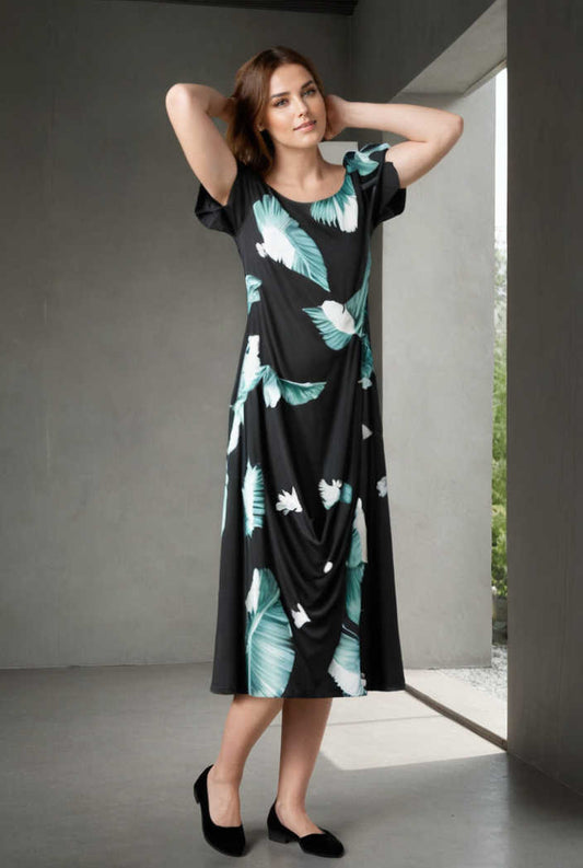 fashionable one shoulder herringbone printed bodycon dress for stylish women 145376