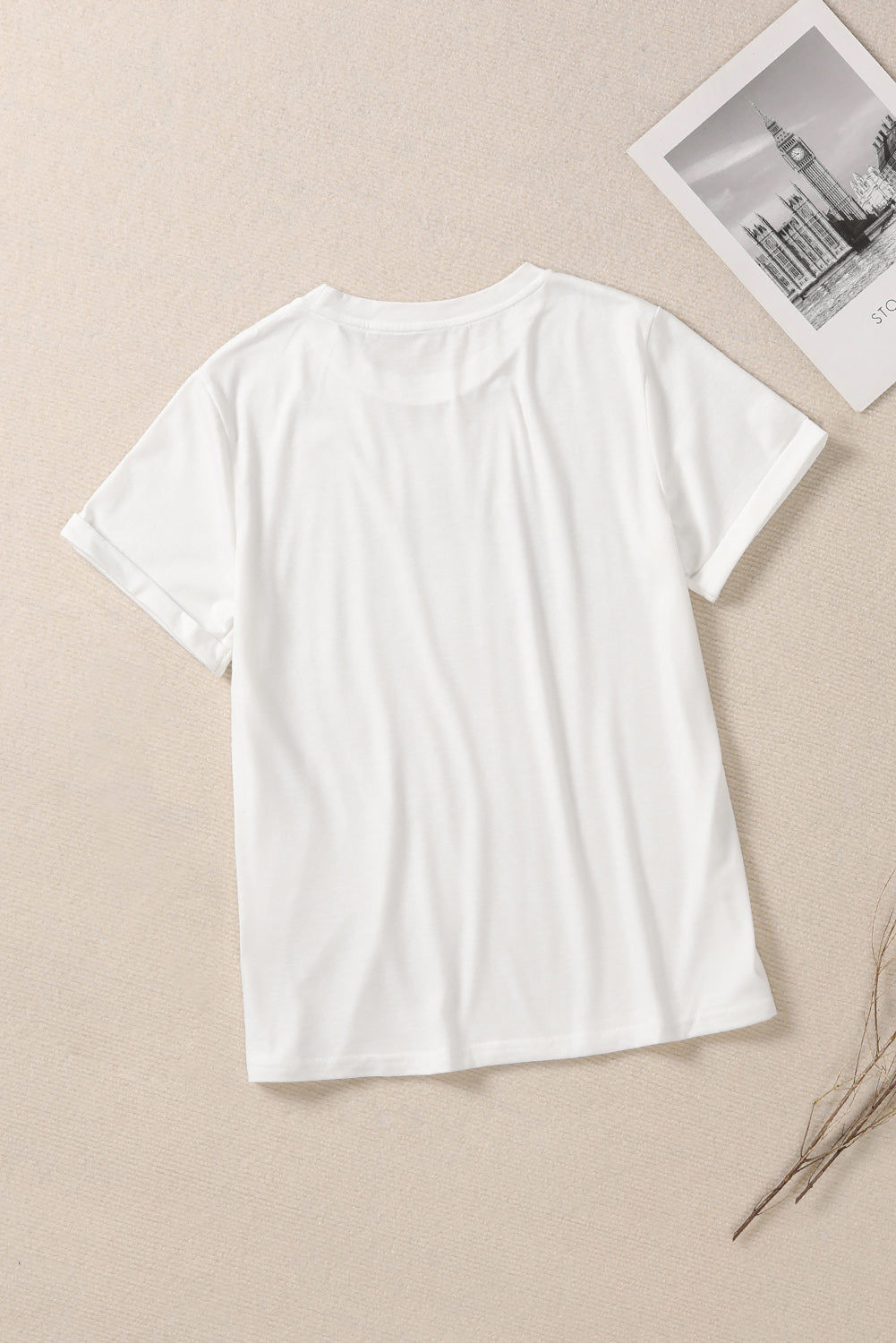 White Hello Pumpkin Graphic Casual Tee