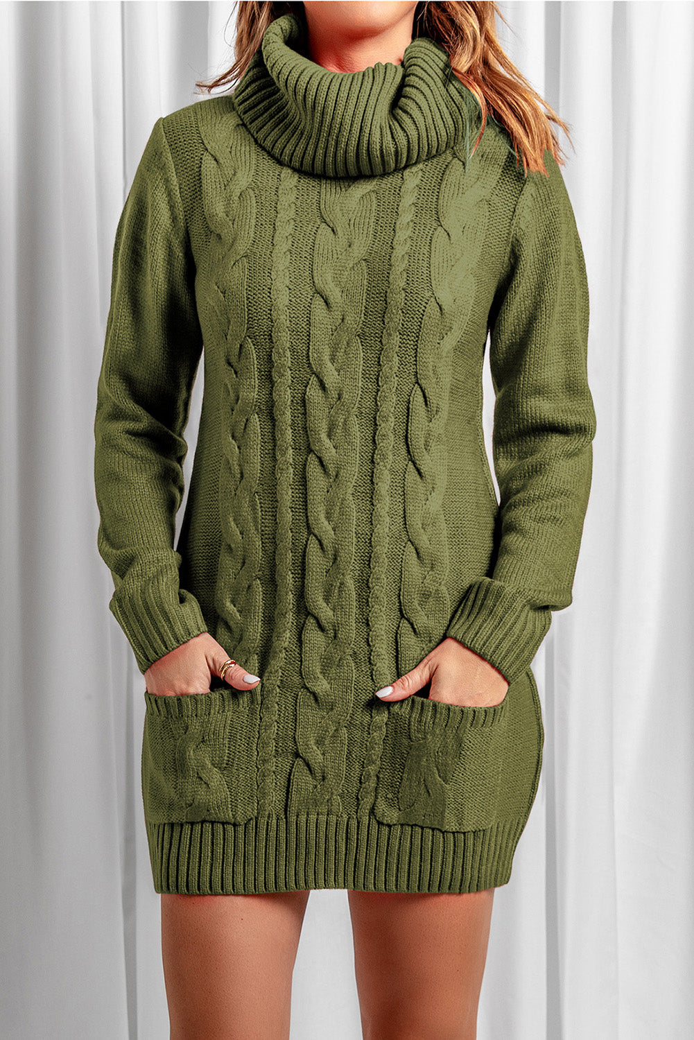 cable knit sweater dress