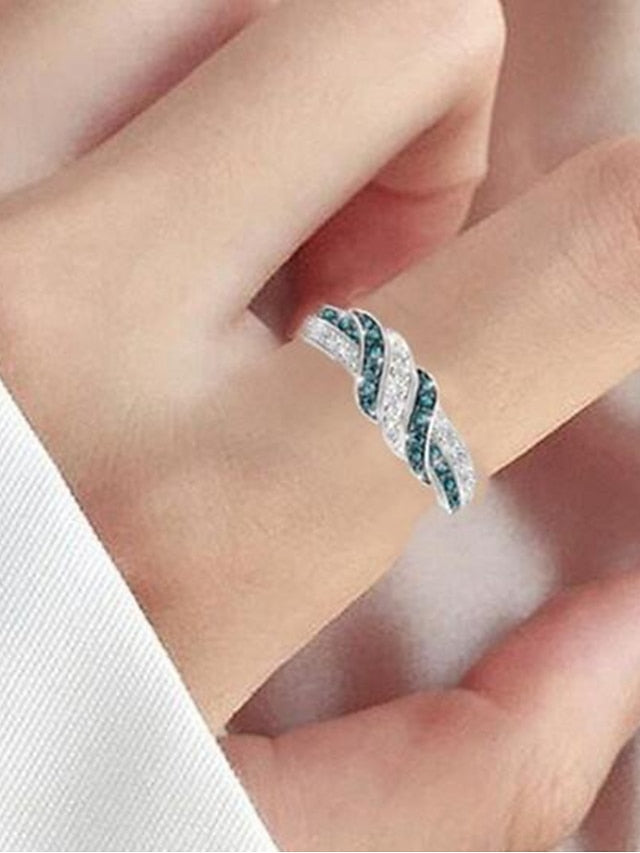 1PC Ring For Women's AAA Cubic Zirconia White Wedding Date Alloy - LuckyFash™