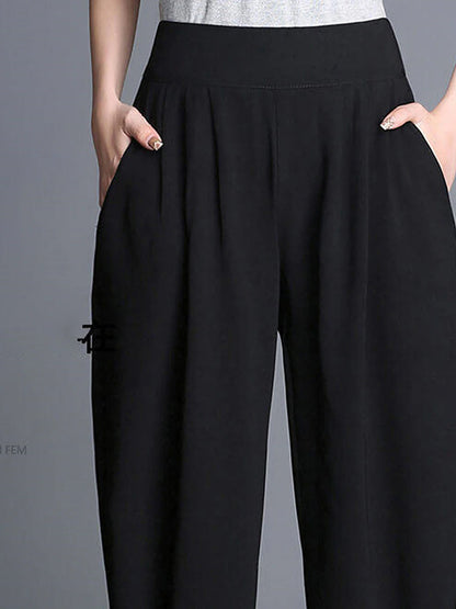 Women's Skinny Polyester Plain Black White Fashion High Waist Full Length Street Daily Wear Summer Fall