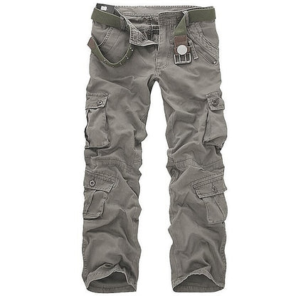 Women‘s Cargo parachute pants Trousers Trousers Full Length 100% Cotton Pocket Baggy Micro-elastic High Waist Athleisure Casual Daily Gray Green ArmyGreen S M