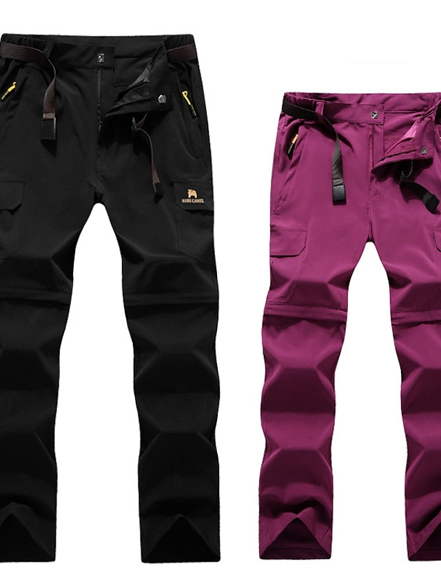 Women's Convertible Zip Off Pants Hiking Pants Trousers Summer Outdoor Breathable Quick Dry Stretchy Wear Resistance Pants / Trousers Bottoms Black Army Green Camping / Hiking Fishing S M L - LuckyFash™