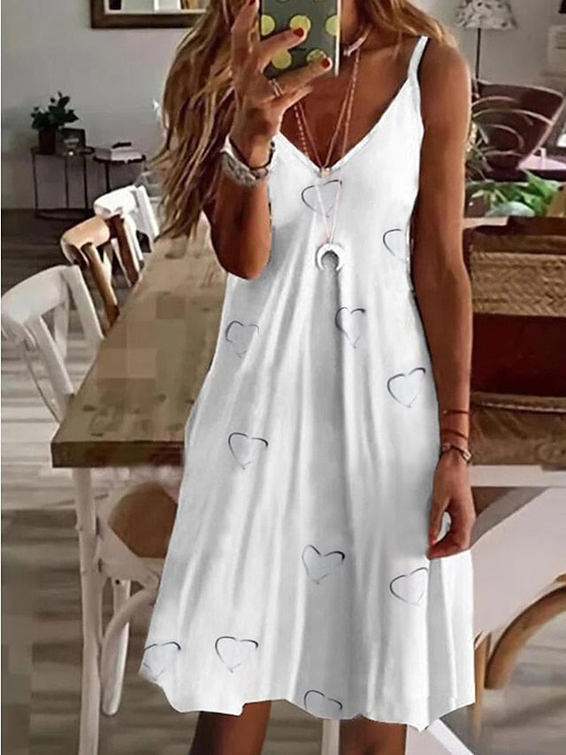 Women's Strap Dress Mini Dress pineapple Flowers feather Love Sleeveless Flower Fruit Spring Summer V Neck Fruit Casual Holiday 2023 S M L XL XXL XXXL 4XL 5XL - LuckyFash™