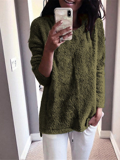 Women's Pullover Sweater Jumper Turtleneck Ribbed Knit Cotton Oversized Fall Winter Regular Daily Going out Weekend Stylish Casual Soft Long Sleeve Solid Color Black White Yellow S M L