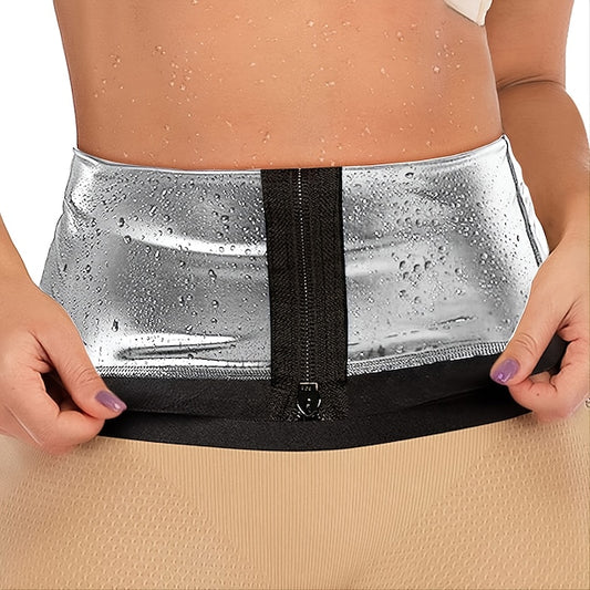 Sweat Waist Trainer Sauna Belt Sweat Shapewear Sports PU(Polyurethane) Home Workout Fitness Gym Workout Weight Loss Hot Sweat Fat Burning For Women's Waist