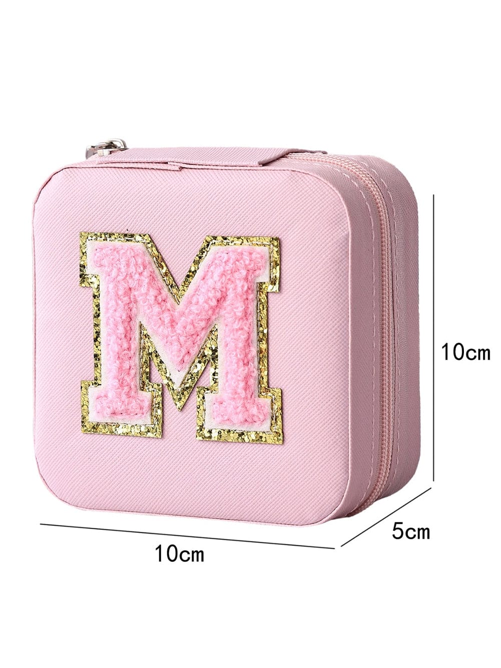 Glittery Pink Monogram Mini Jewelry Organizer