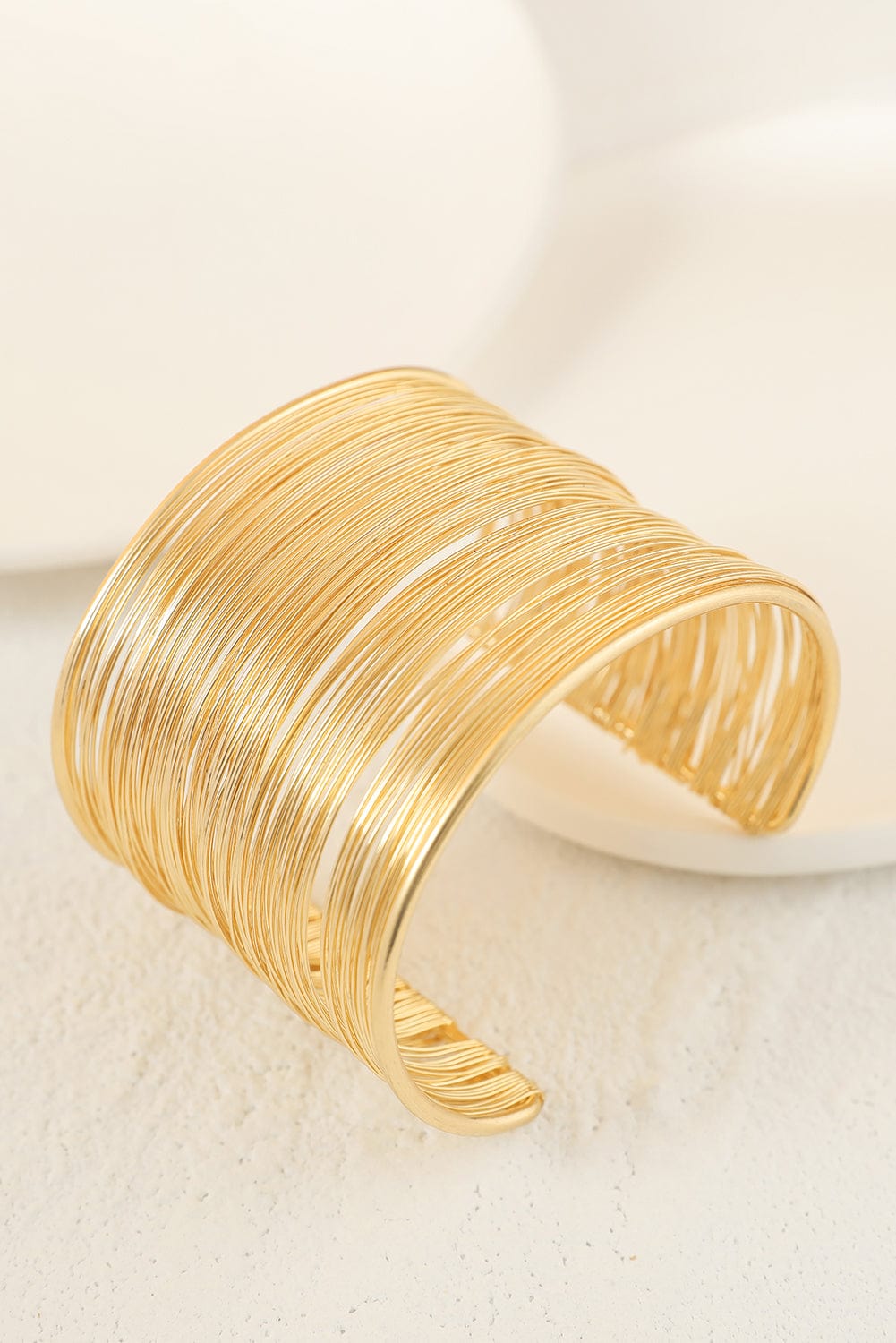 Gold Luxury Heavy Metal High Quality Open Wire Bracelet