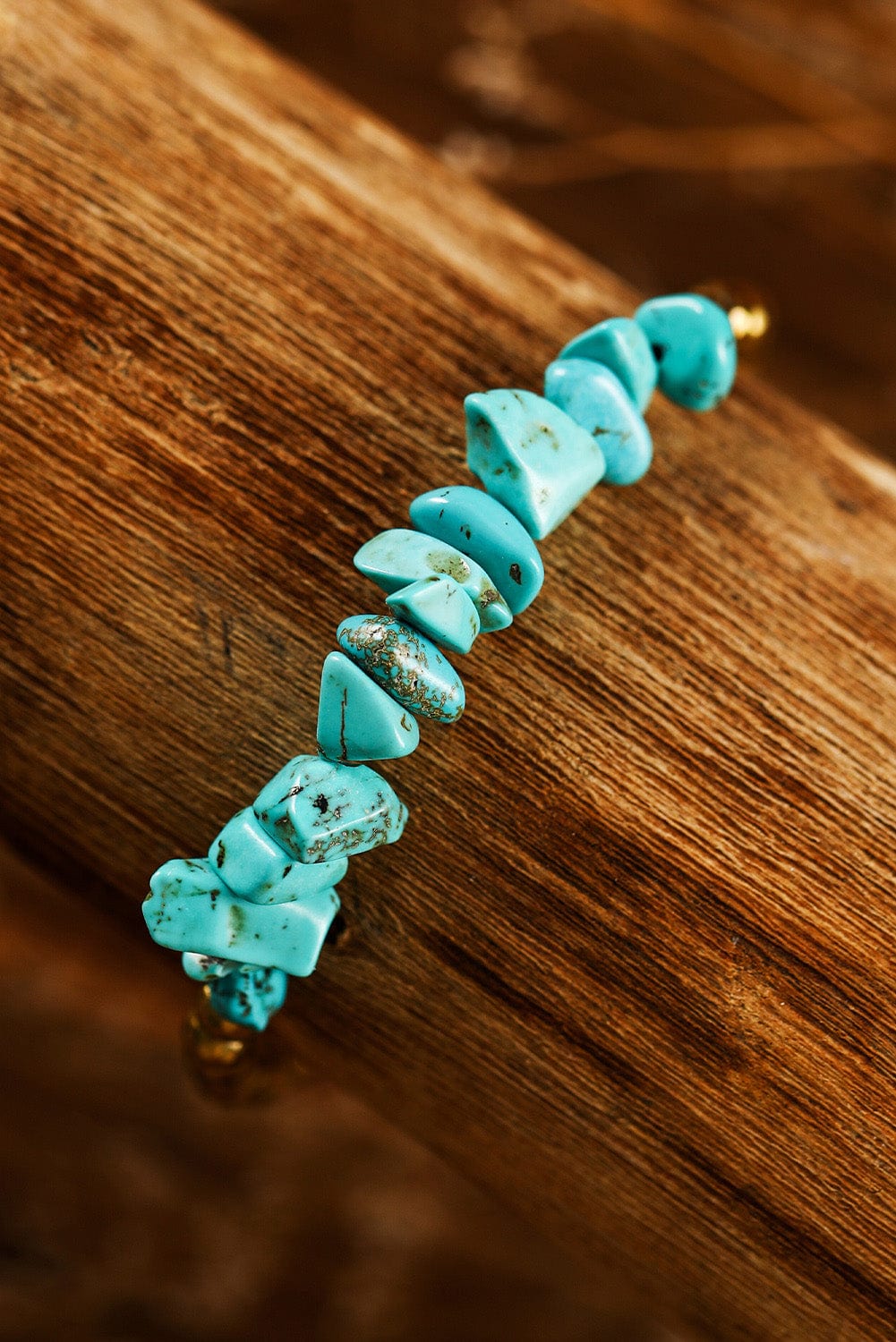 Gold Turquoise Adjustable Beaded Bracelet for a Stylish Touch