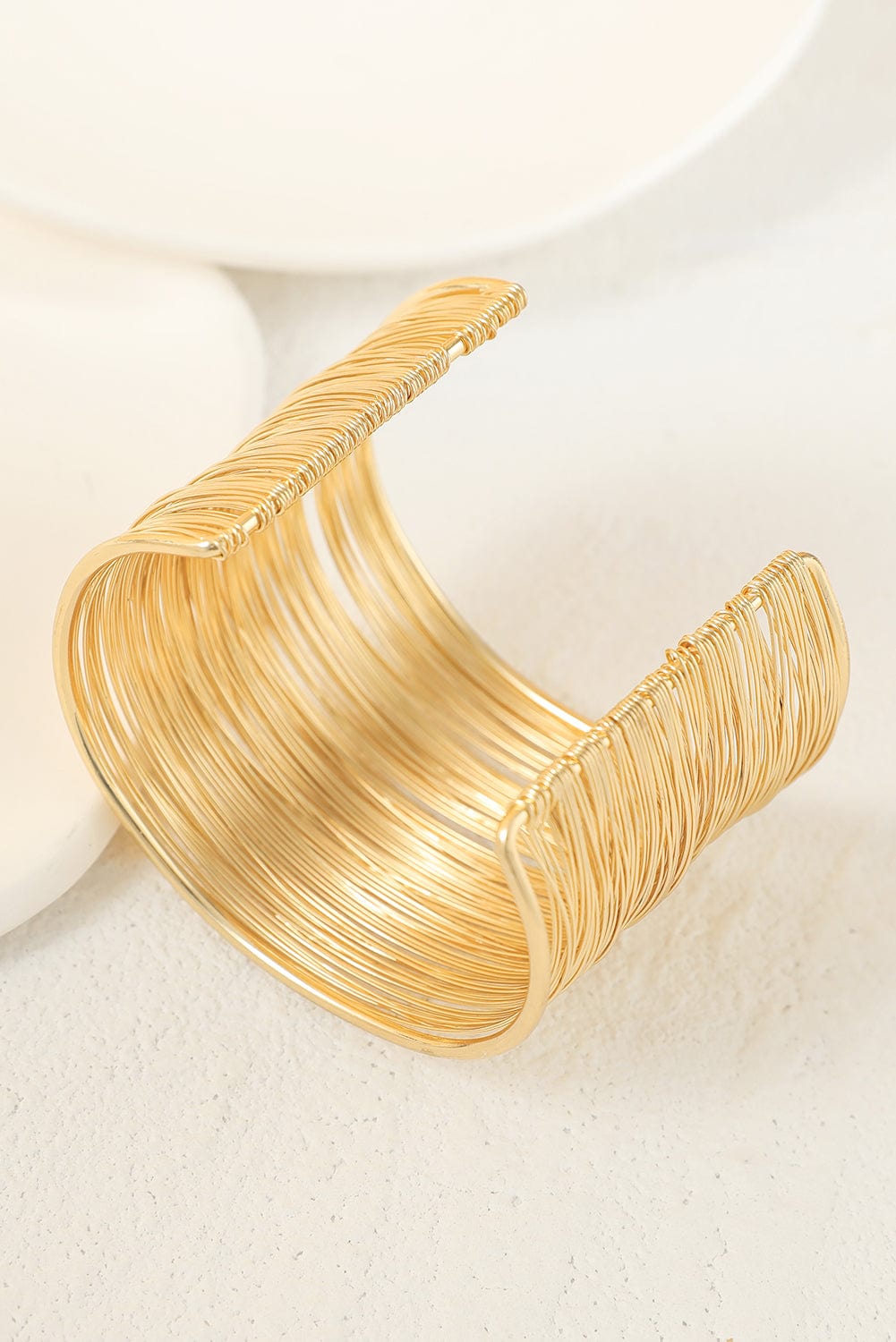 Golden Elegance Alloy Wire Bracelet - Fashion Jewelry for Women