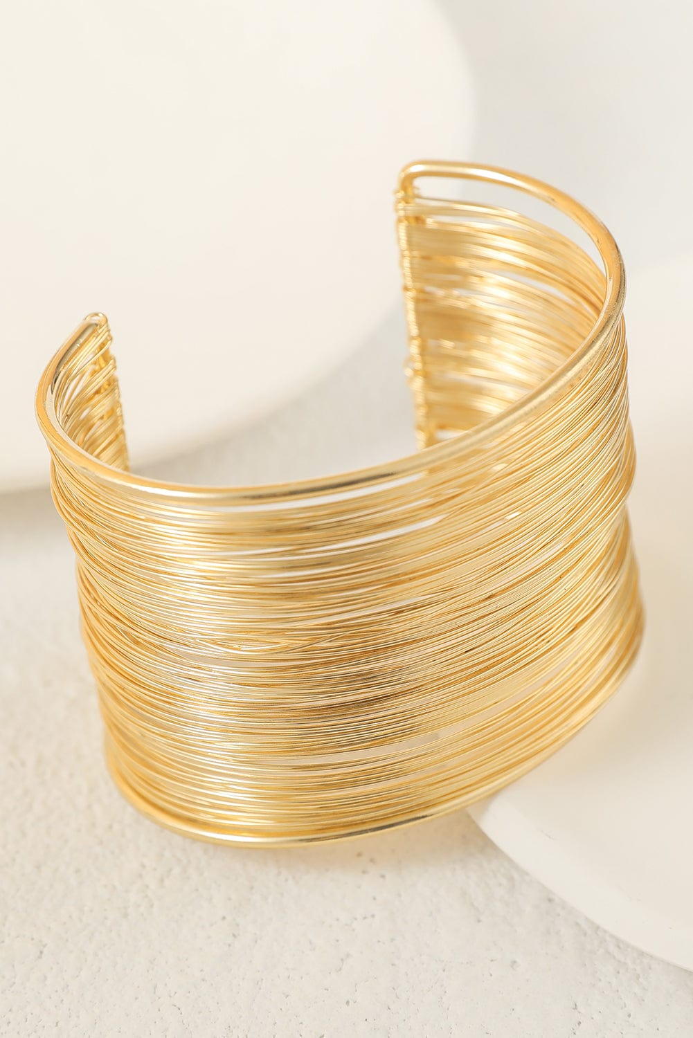 Golden Elegance Alloy Wire Bracelet - Fashion Jewelry for Women