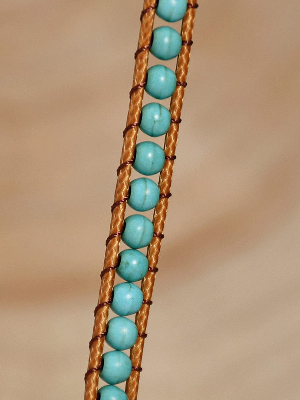 Green Double-Layer Hand-Woven Turquoise Beaded Bracelet