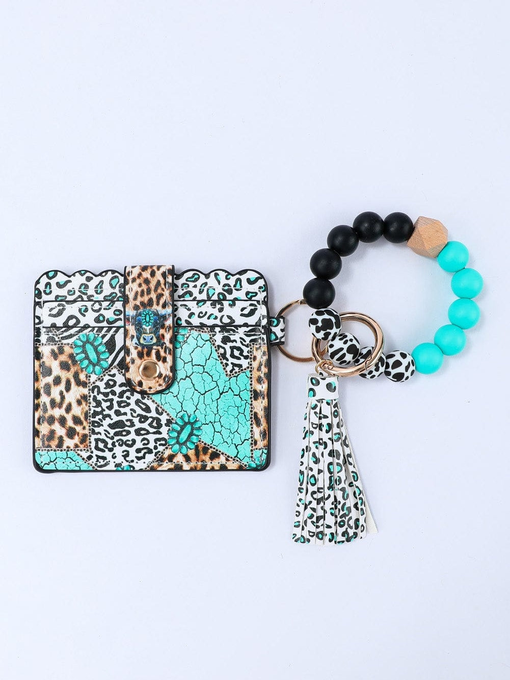 Green Western Fashion Card Bag Bracelet Key Ring