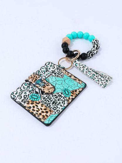 Green Western Fashion Card Bag Bracelet Key Ring