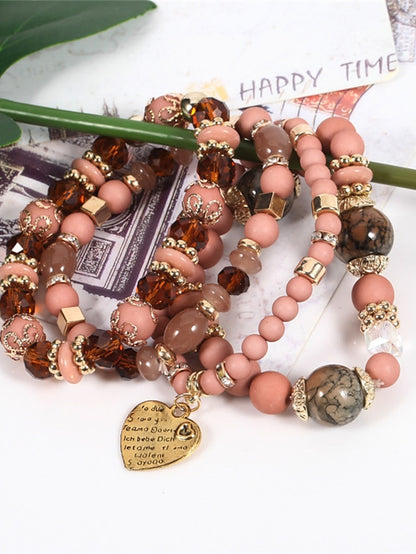 Women's Bracelets Ethnic Style Party Heart Bracelets & Bangles / Imitation Pearl / Black / Red / Fall / Winter - LuckyFash™