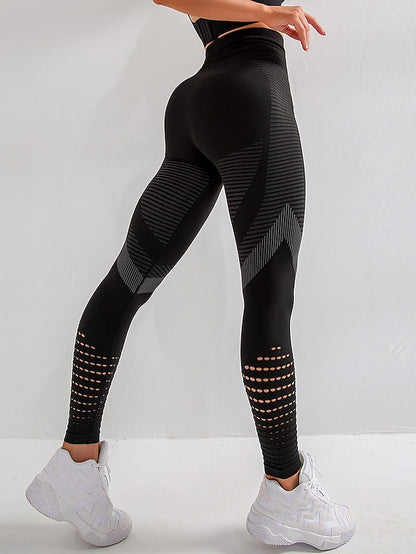 Women's Running Tights Leggings Compression Pants Mesh High Waist Base Layer Sports & Outdoor Athletic Winter Tummy Control Butt Lift Quick Dry Fitness Gym Workout Running Sportswear Activewear Solid - LuckyFash™