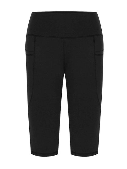 Women's Yoga Pants Side Pockets Tummy Control Butt Lift High Waist Yoga Fitness Gym Workout Capri Leggings Bottoms Black White Dark Navy Sports Activewear High Elasticity Skinny - LuckyFash™