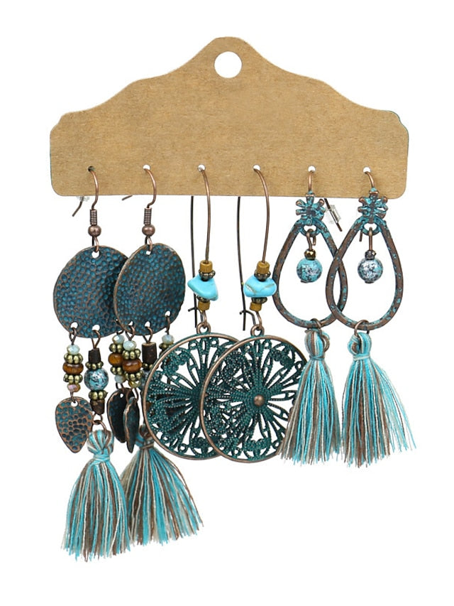Women's Earrings Vintage Party Flower Earring / Spring / Summer / Fall / Winter / Silver - LuckyFash™