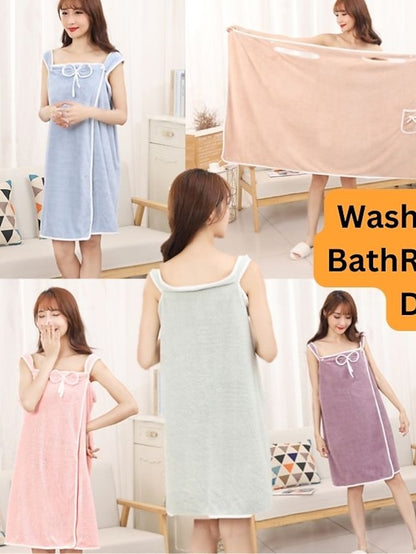 MicroFiber Wearable Bath Towel Dress Super Absorbent Home Wear Bath Skirt Bath Towel Ladies Water-Absorbent Soft Thick Wrapped Bathrobe Quick-dry - LuckyFash™