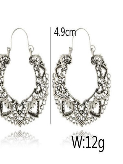 1 Pair Drop Earrings Dangle Earrings For Women's Alloy Hollow Out Totem Series Petal - LuckyFash™