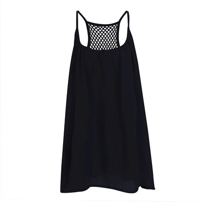 Women's Strap Dress Mini Dress fluorescent green Black White Sleeveless Pure Color Summer Spring Casual 2023 S M L XL XXL XXXL