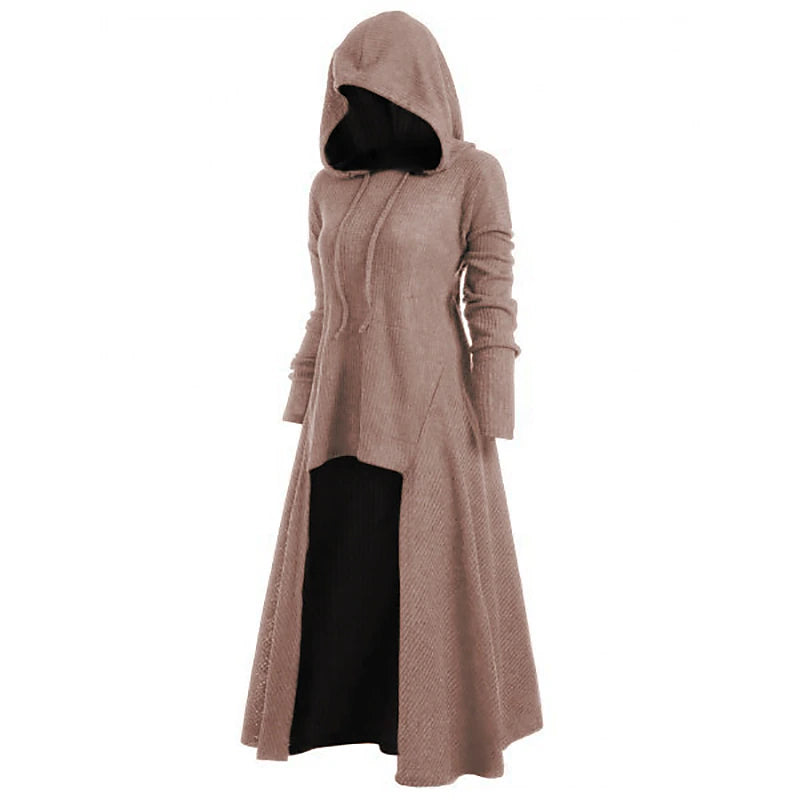 Women‘s Plus Size Curve Hoodie Dress Solid Color Hooded Long Sleeve Winter Fall Stylish Casual Maxi long Dress Daily Holiday Dress