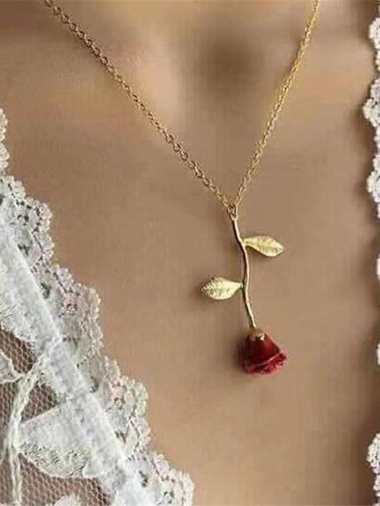 Women's necklace Chic & Modern Street Rose Necklaces / Gold / Silver / Fall / Winter / Spring - LuckyFash™