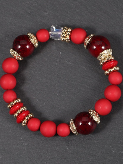 Women's Bracelets Ethnic Style Party Heart Bracelets & Bangles / Imitation Pearl / Black / Red / Fall / Winter - LuckyFash™