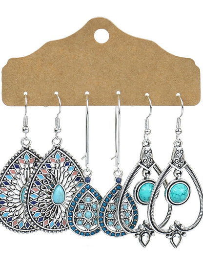 Women's Earrings Vintage Party Flower Earring / Spring / Summer / Fall / Winter / Silver - LuckyFash™