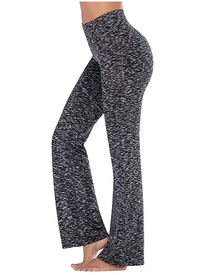 Women's Yoga Pants Side Pockets Wide Leg Tummy Control Butt Lift Quick Dry High Waist Yoga Fitness Gym Workout Bottoms Black White Pink Sports Activewear Stretchy - LuckyFash™