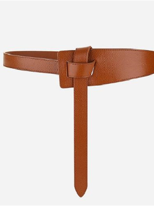 Women's Wide Belt Party Street Dailywear Daily Black White Belt Pure Color Red Brown Khaki Fall Winter - LuckyFash™